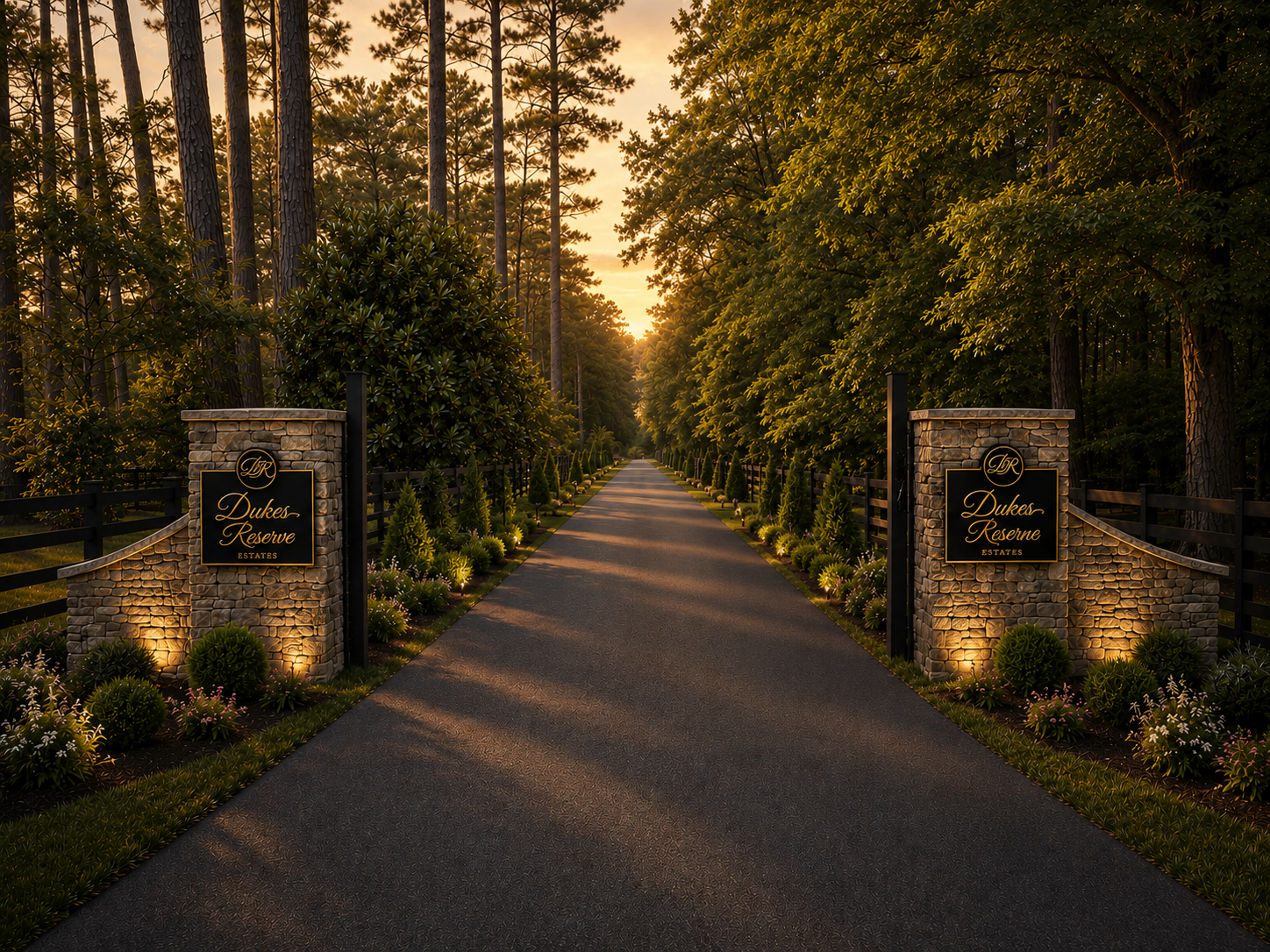 Aerial view of Northwest Raleigh forested estate land